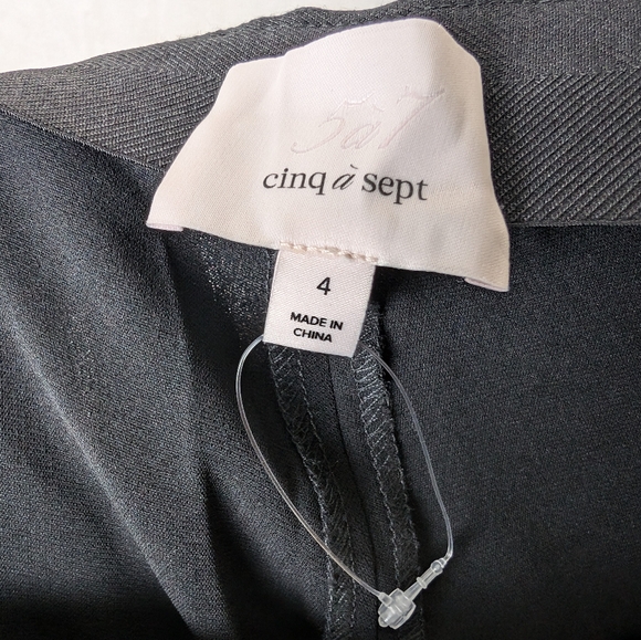 NWOT Cinq á Sept Brianne Pant black dress pants ankle side zipper 4 - Picture 7 of 12